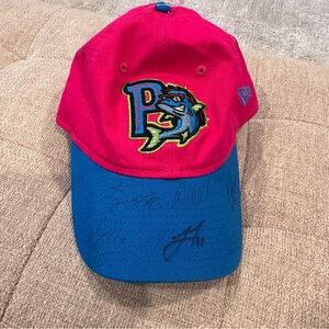 ⭐️ Pensacola Blue Wahoos signed ball cap hat New Era 9twenty OSFM